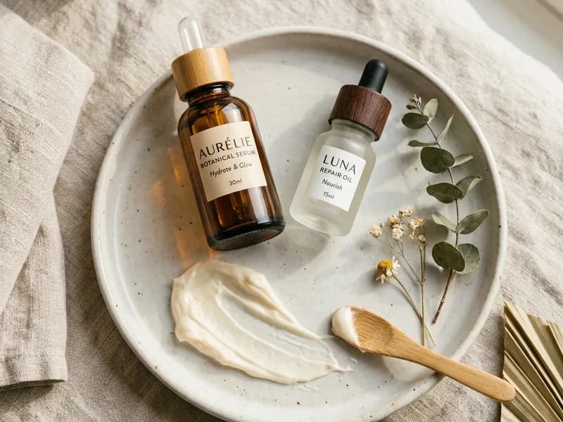 Profesyonel cilt bakımında kullanılan serum, yağ ve bakım ürünleri